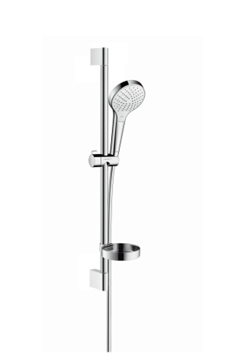 https://raleo.de:443/files/img/11eeea245ff4b92092906bba4399b90c/size_l/Hansgrohe-HG-Brausenset-Croma-Select-S-Vario-Unica-650mm-weiss-chrom-mit-Seifenschale-26566400 gallery number 1